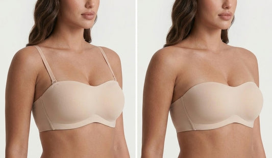 Soutien-gorge push-up sans bretelles et sans coutures avec maintien latéral