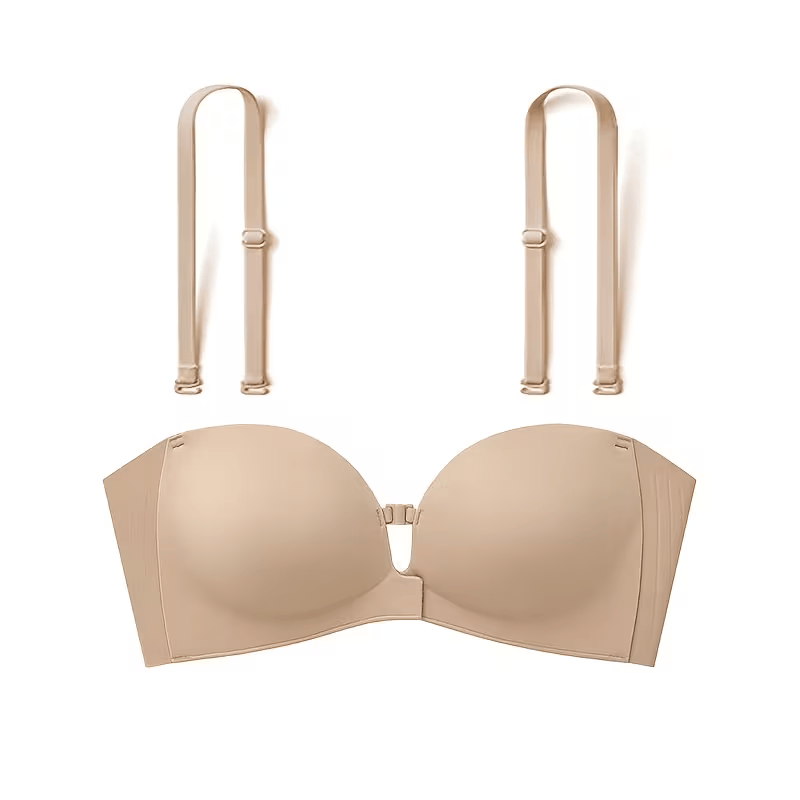 Convertible Strapless Push-Up Bra with Removable Straps