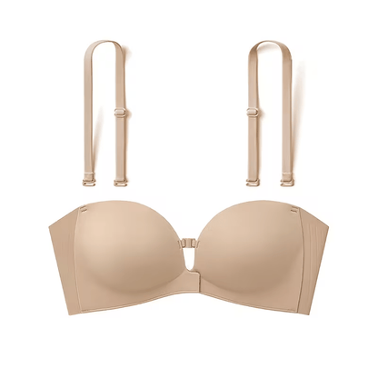 Convertible Strapless Push-Up Bra with Removable Straps
