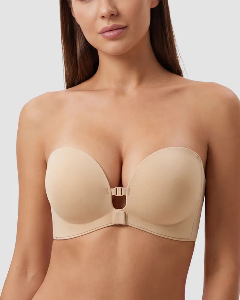 Convertible Strapless Push-Up Bra with Removable Straps