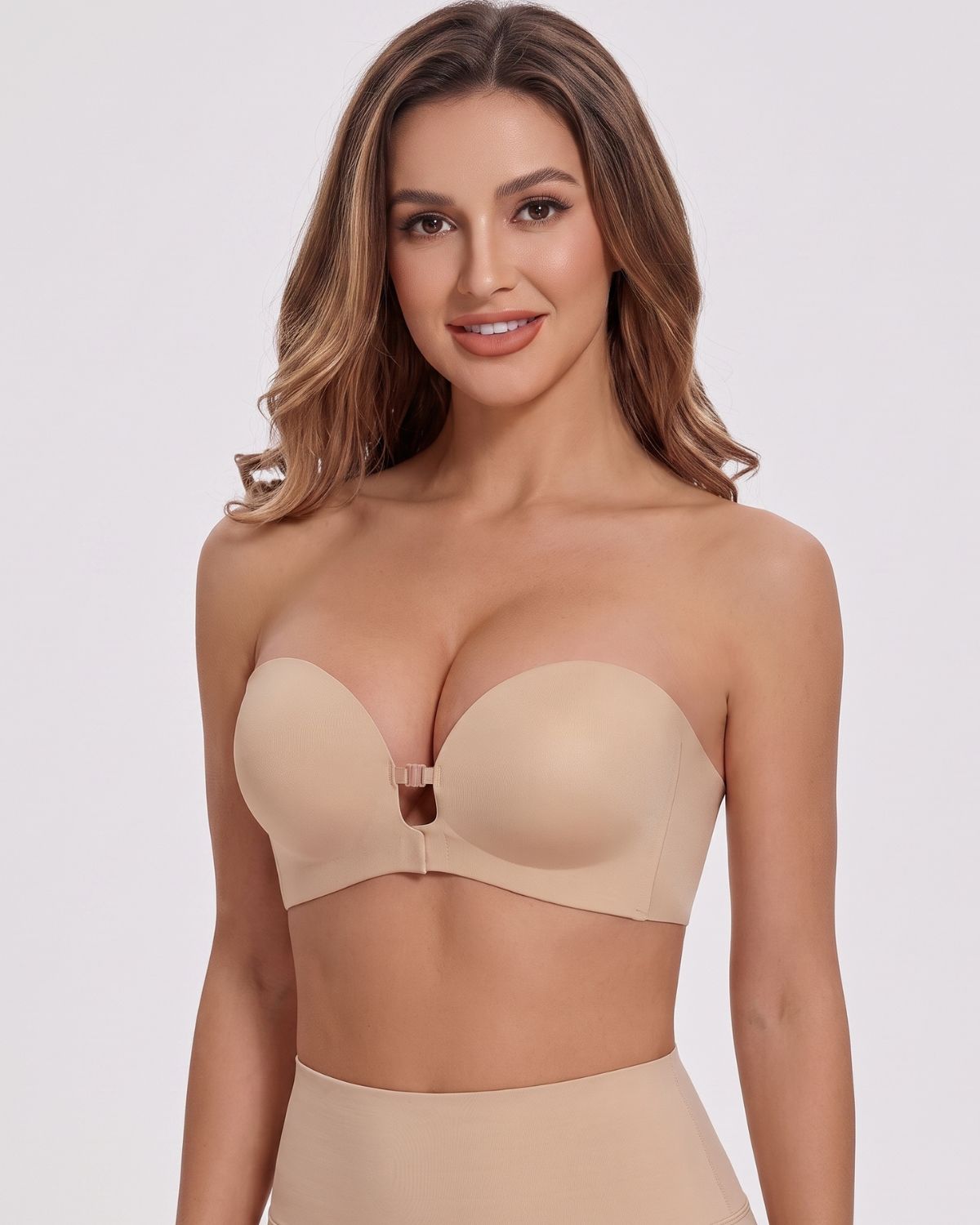 Convertible Strapless Push-Up Bra with Removable Straps
