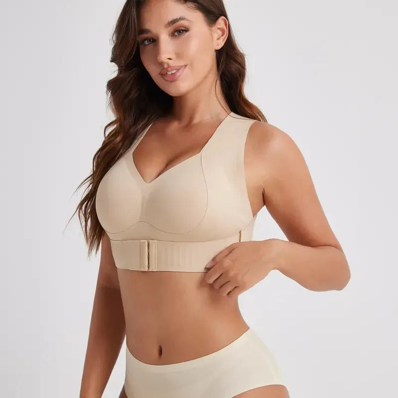 Seamless Support Bra with Front & Back Adjustable Fit