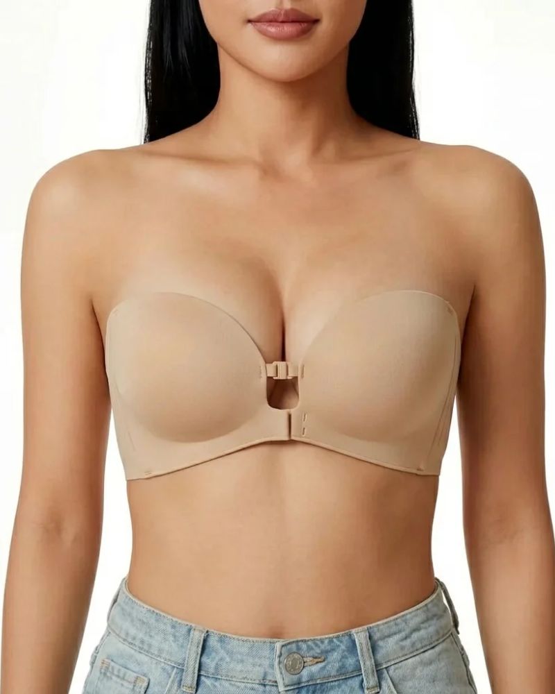 Convertible Strapless Push-Up Bra with Removable Straps