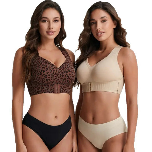Seamless Support Bra with Front & Back Adjustable Fit