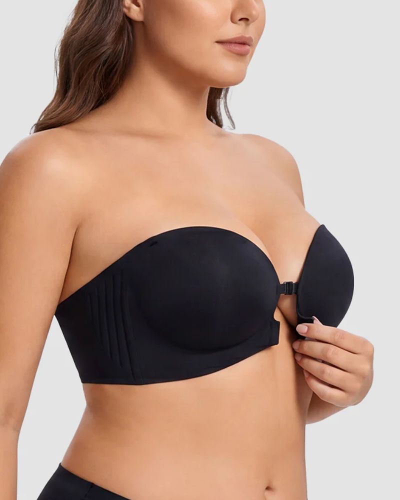 Convertible Strapless Push-Up Bra with Removable Straps