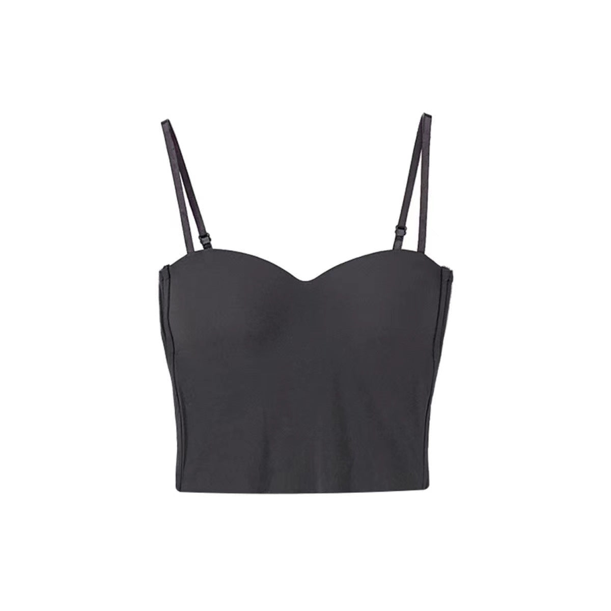 Damen Eisseide Trägerloses Camisole mit festen Körbchen