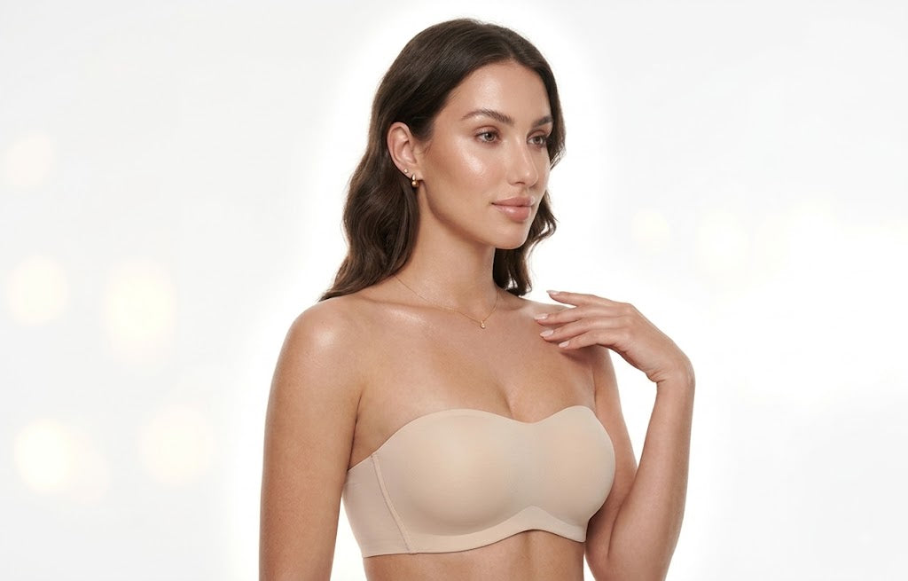 Soutien-gorge push-up sans bretelles et sans coutures avec maintien latéral