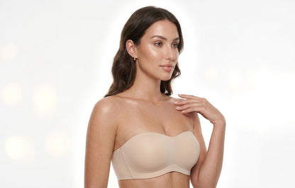 Soutien-gorge push-up sans bretelles et sans coutures avec maintien latéral