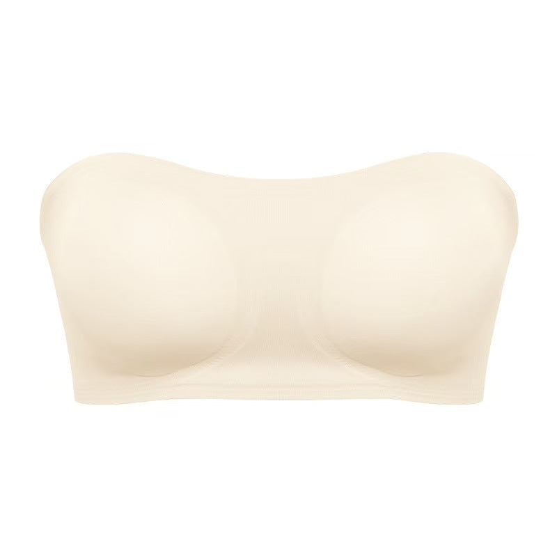 Soutien-gorge bandeau sans couture pour femme, haut tube à boucle latérale croisée