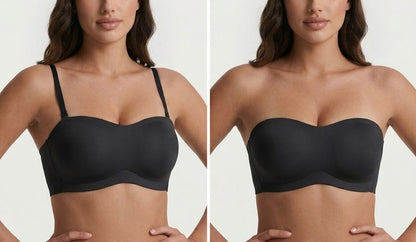 Soutien-gorge push-up sans bretelles et sans coutures avec maintien latéral